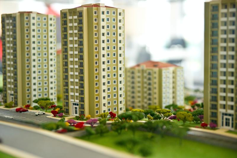 Макет жилого района
